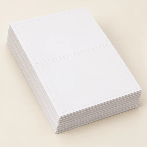 Blank shipping label sheets